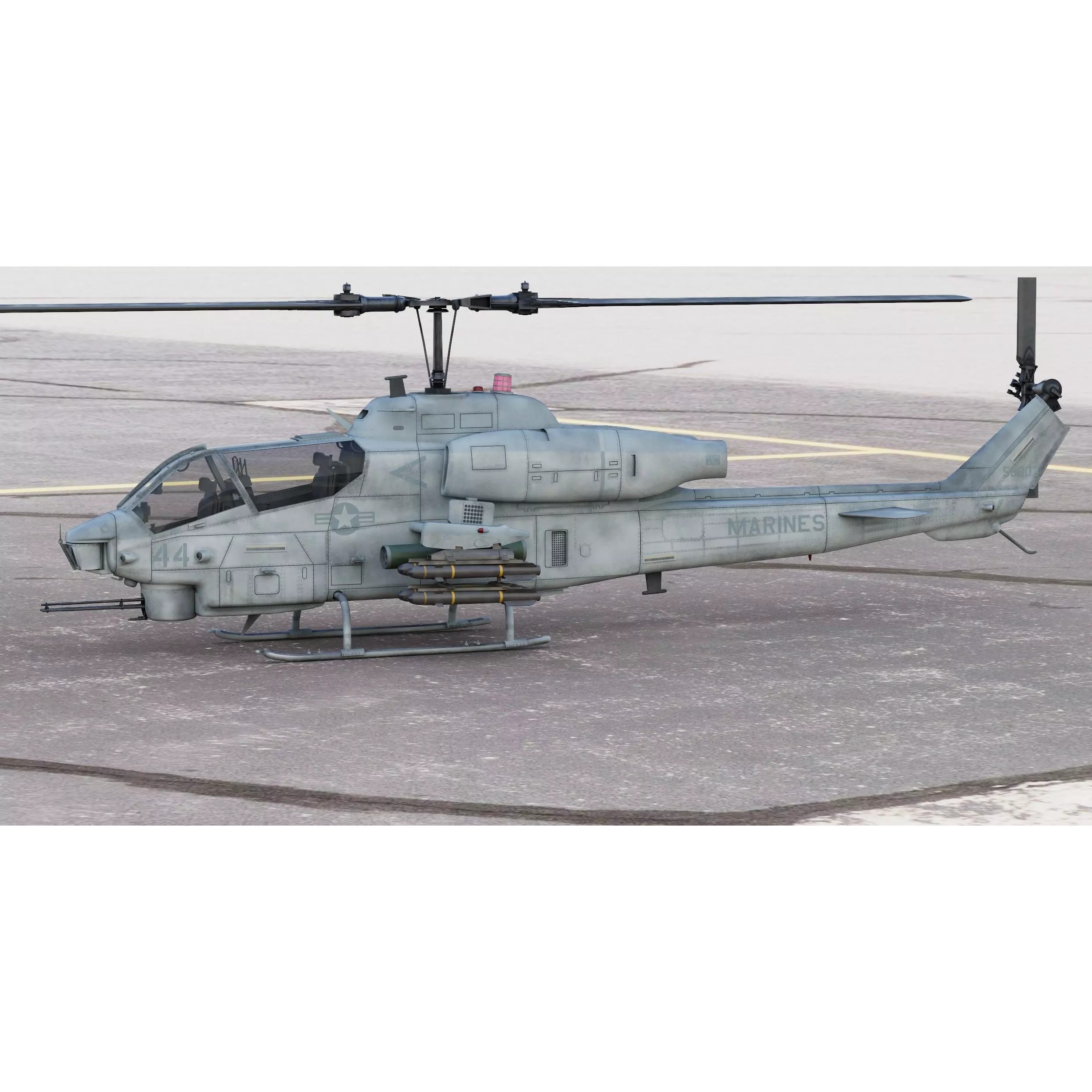 Bell AH-1W Super Cobra - Game-Ready 3D Model - View 7