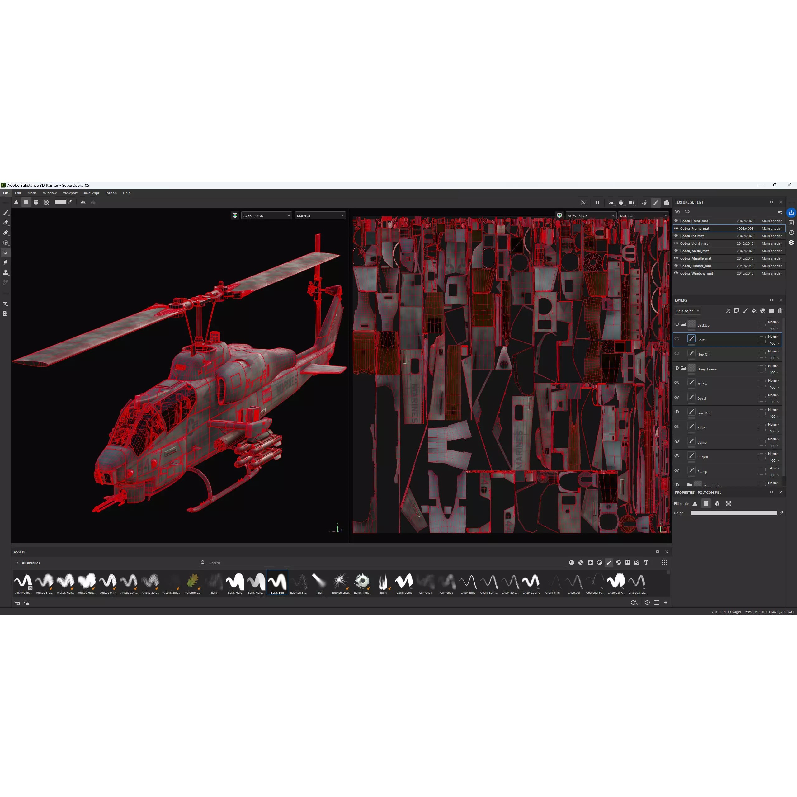 Bell AH-1W Super Cobra - Game-Ready 3D Model - View 9