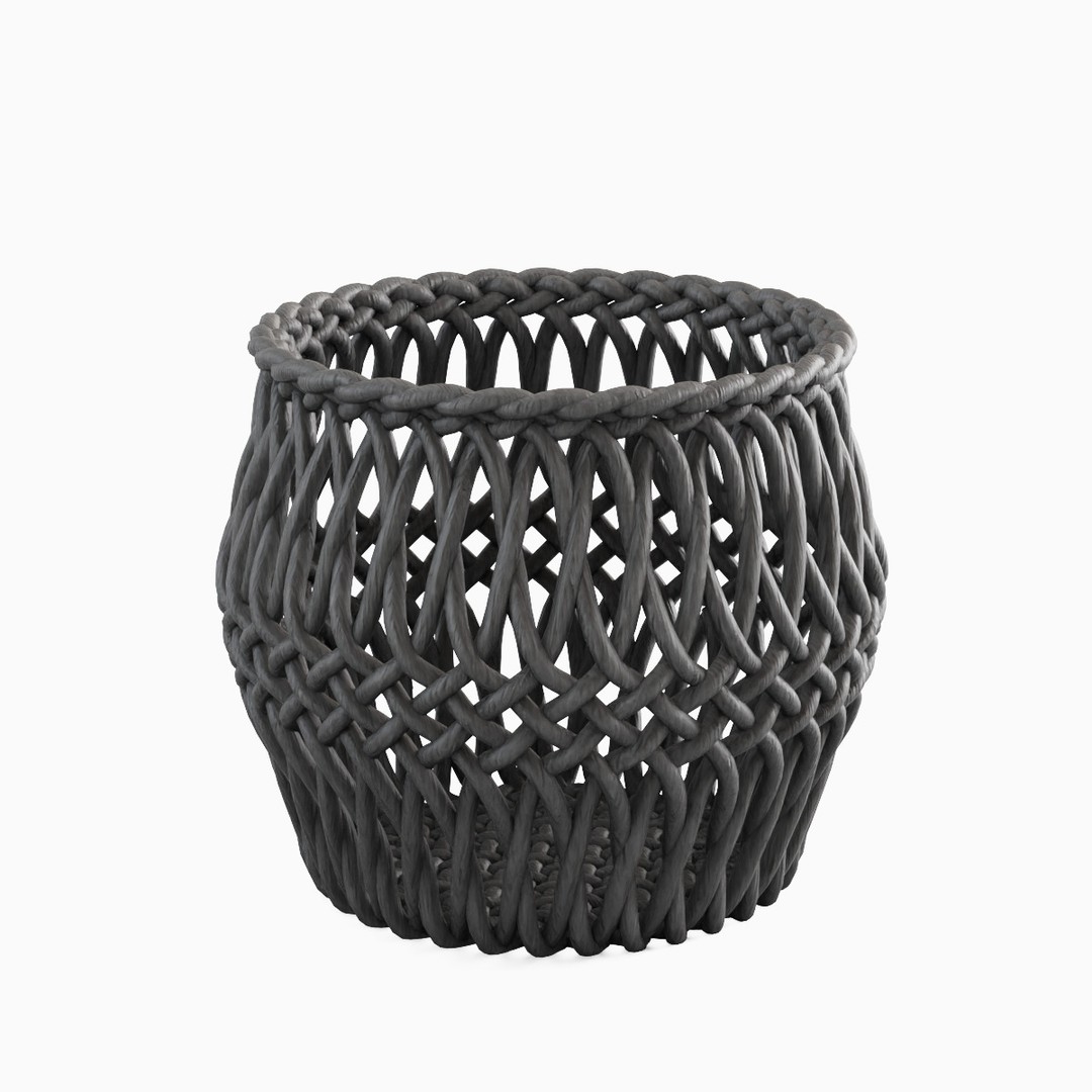 Wicker Basket 3D Model – Mid Poly PBR Textured Asset for Interior Design - View 16