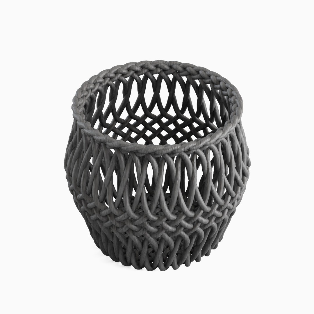 Wicker Basket 3D Model – Mid Poly PBR Textured Asset for Interior Design - View 18