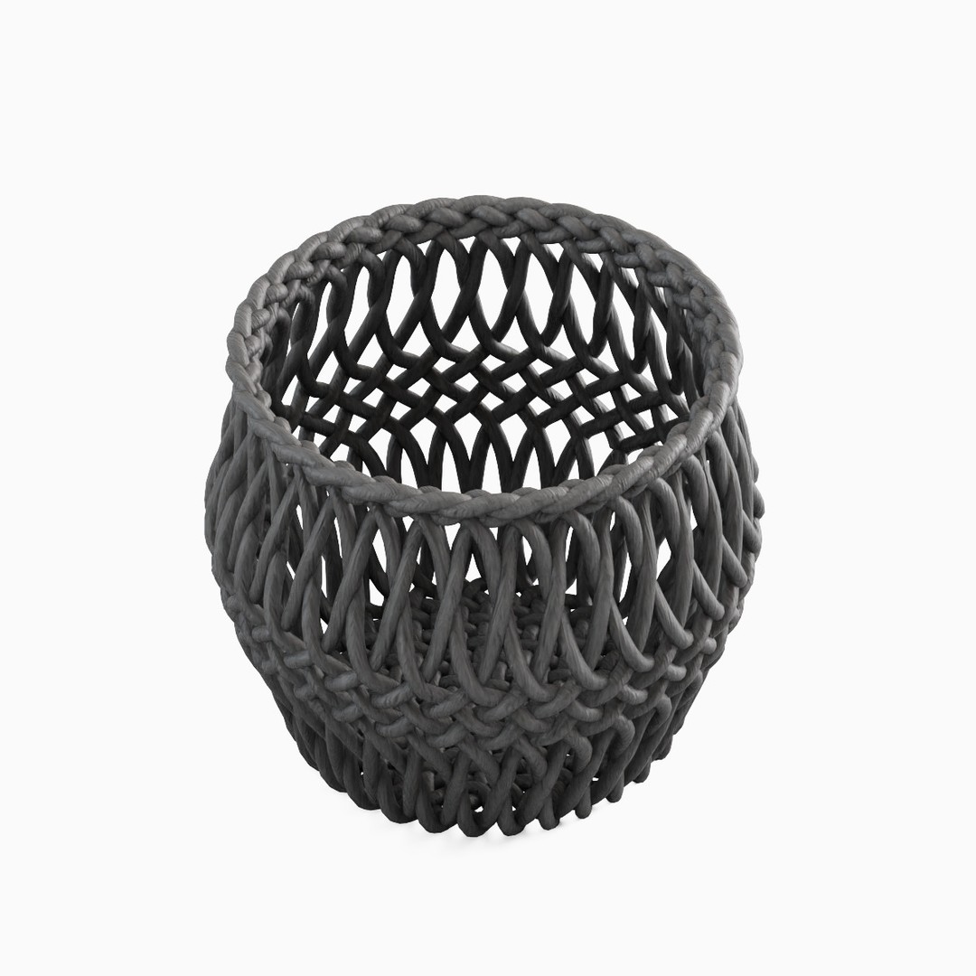 Wicker Basket 3D Model – Mid Poly PBR Textured Asset for Interior Design - View 19