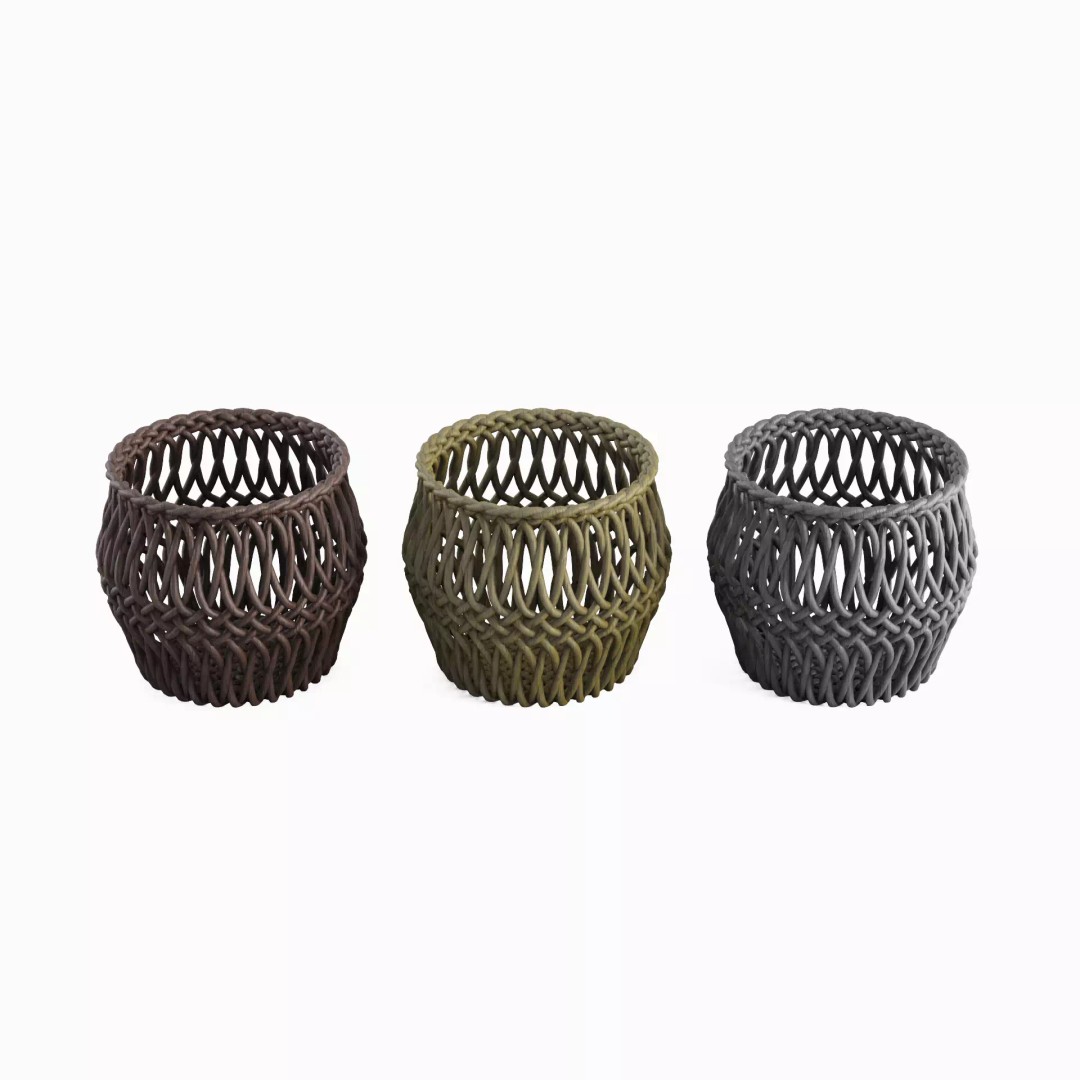 Wicker Basket 3D Model – Mid Poly PBR Textured Asset for Interior Design - View 2