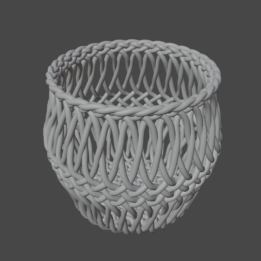 Wicker Basket 3D Model – Mid Poly PBR Textured Asset for Interior Design - View 21