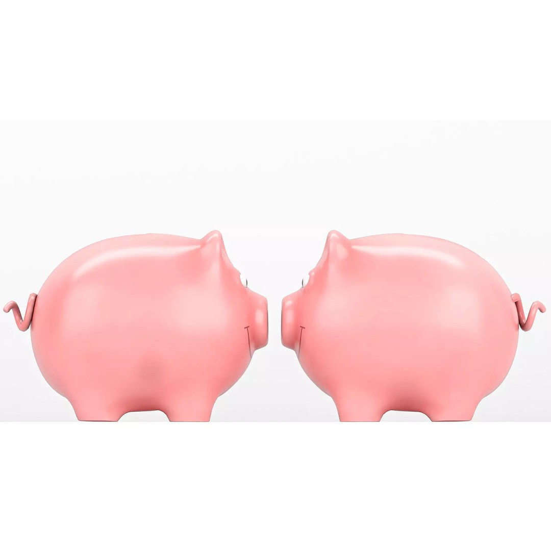 Piggy Bank 3D Model – Low Poly PBR Asset, FBX, Blender, Game Ready - View 7