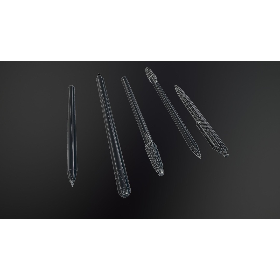 Game-Ready Pen and Pencil 3D Model – Low Poly PBR Asset, FBX - View 6