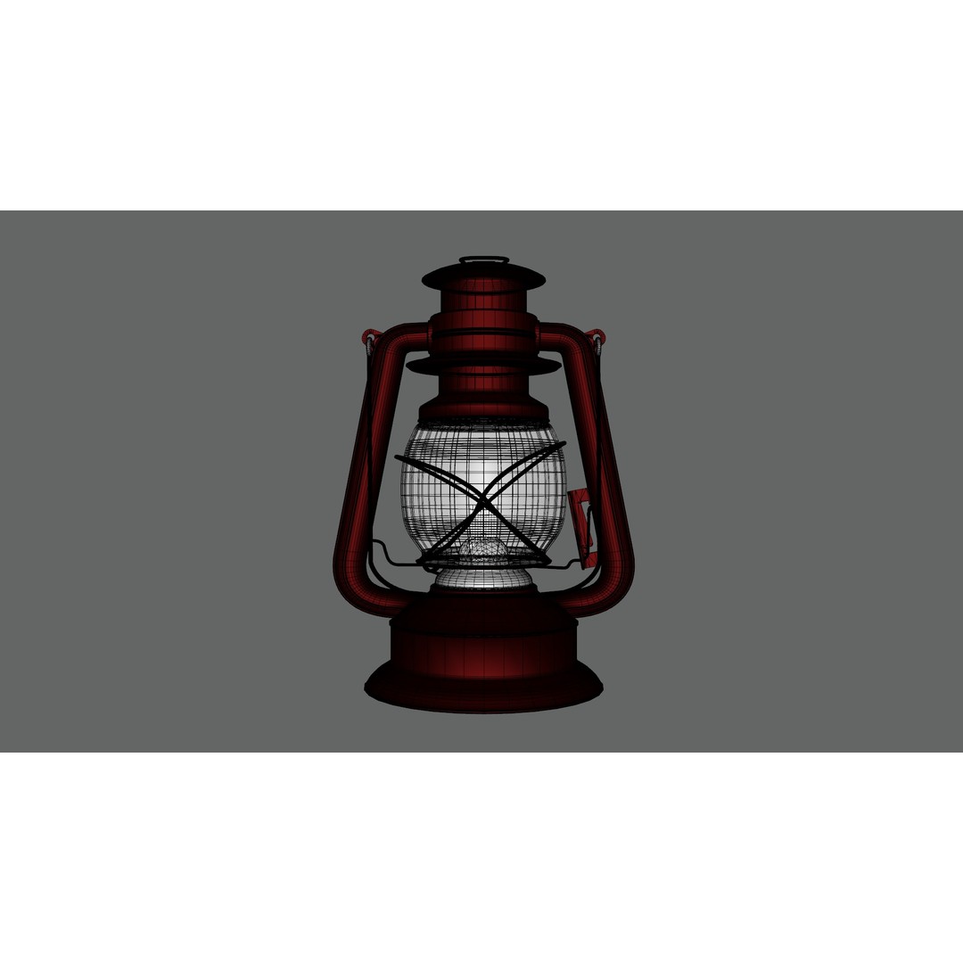 Kerosene Lamp 3D Model – Low Poly Game-Ready Asset, PBR Textures - View 12