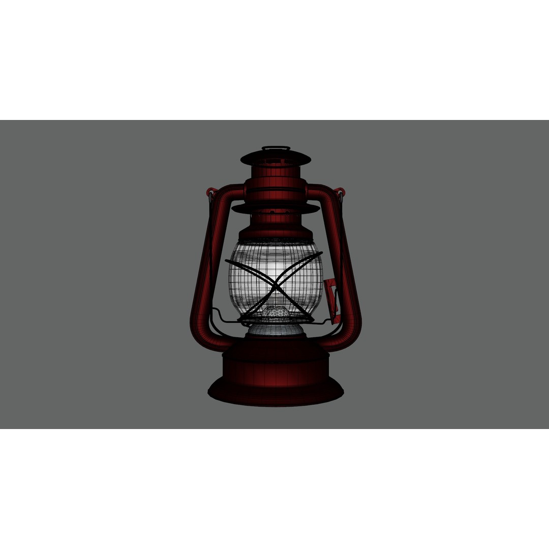 Kerosene Lamp 3D Model – Low Poly Game-Ready Asset, PBR Textures - View 13