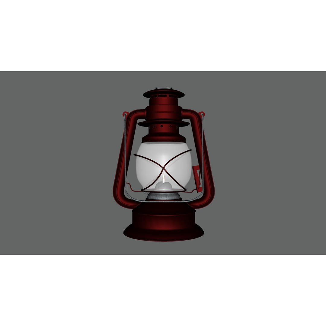 Kerosene Lamp 3D Model – Low Poly Game-Ready Asset, PBR Textures - View 14