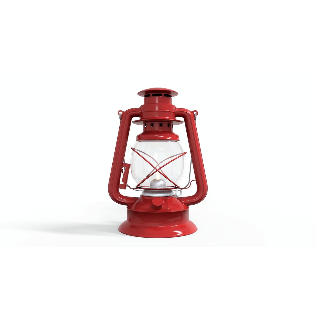 Kerosene Lamp 3D Model – Low Poly Game-Ready Asset, PBR Textures - View 3