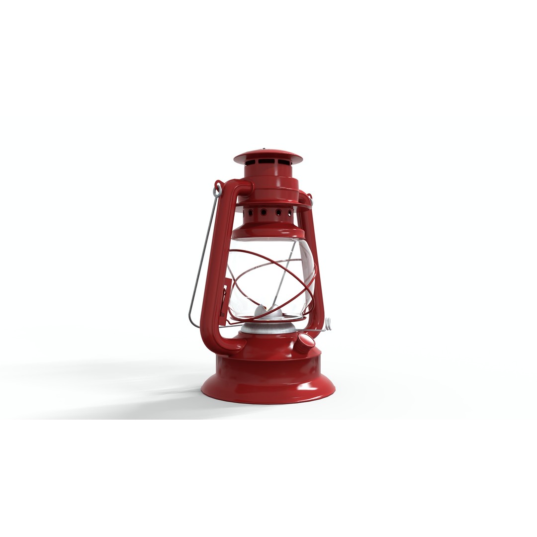 Kerosene Lamp 3D Model – Low Poly Game-Ready Asset, PBR Textures - View 4