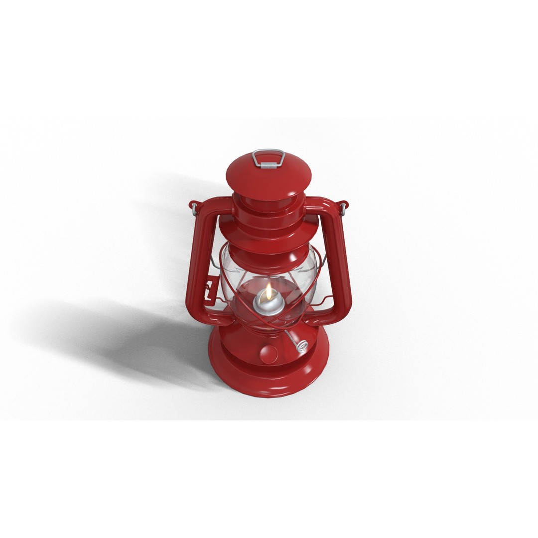 Kerosene Lamp 3D Model – Low Poly Game-Ready Asset, PBR Textures - View 5