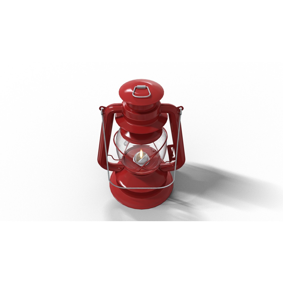 Kerosene Lamp 3D Model – Low Poly Game-Ready Asset, PBR Textures - View 6