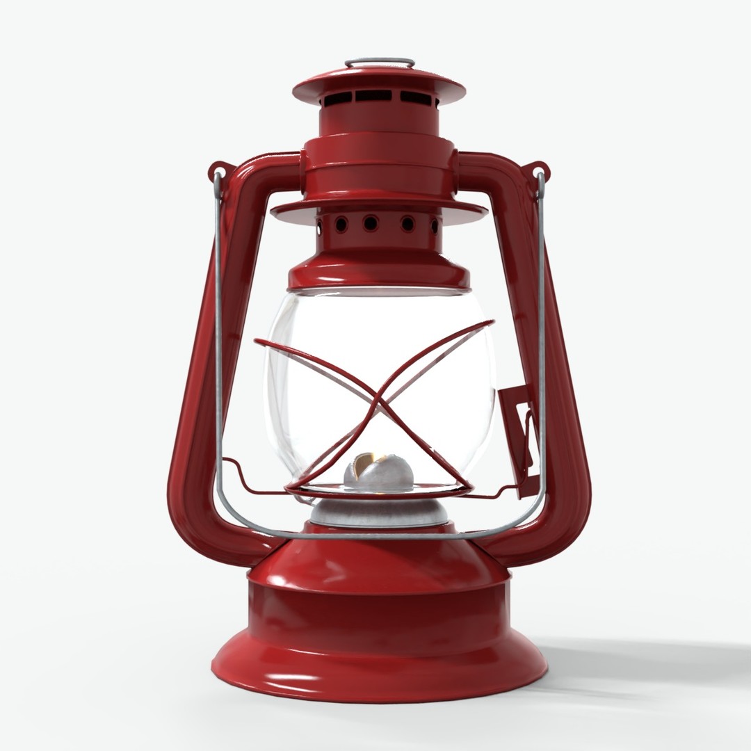Kerosene Lamp 3D Model – Low Poly Game-Ready Asset, PBR Textures - View 9
