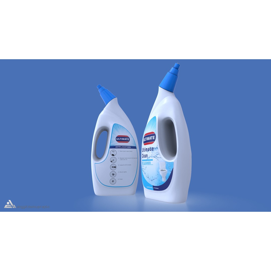 Liquid WC Cleaner 3D Model – Realistic Household Chemical, FBX - View 10