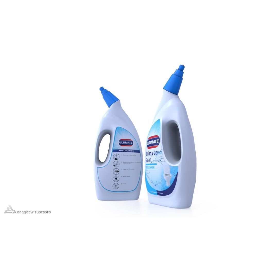 Liquid WC Cleaner 3D Model – Realistic Household Chemical, FBX - View 12
