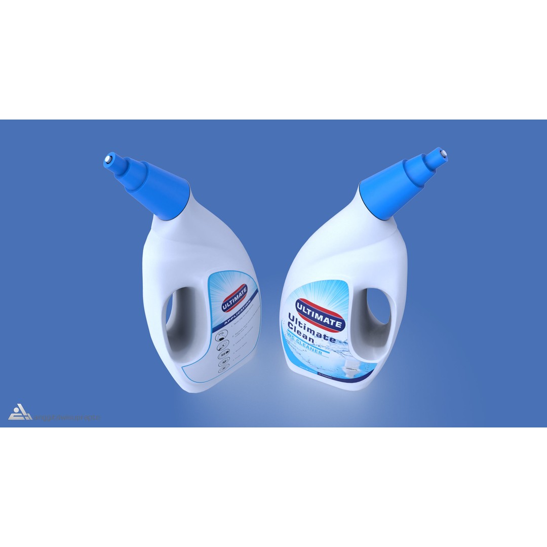 Liquid WC Cleaner 3D Model – Realistic Household Chemical, FBX - View 13