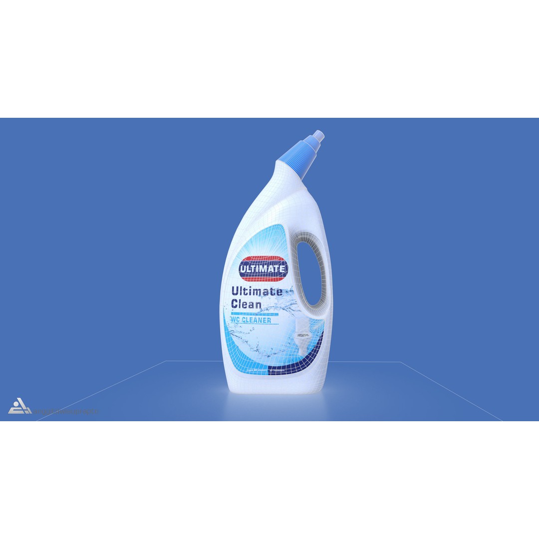 Liquid WC Cleaner 3D Model – Realistic Household Chemical, FBX - View 4