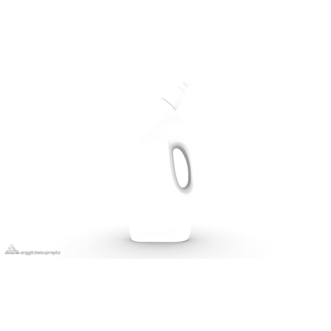 Liquid WC Cleaner 3D Model – Realistic Household Chemical, FBX - View 5