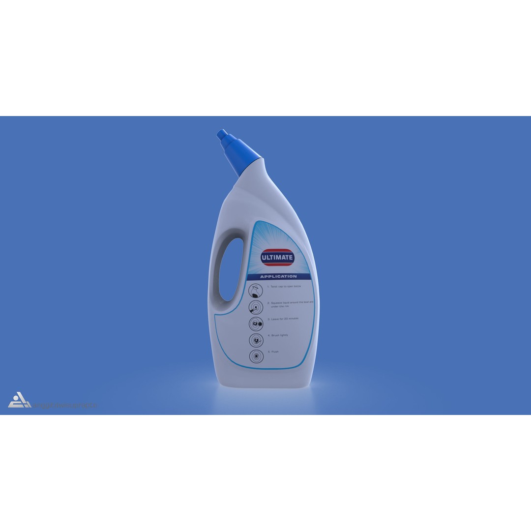 Liquid WC Cleaner 3D Model – Realistic Household Chemical, FBX - View 6