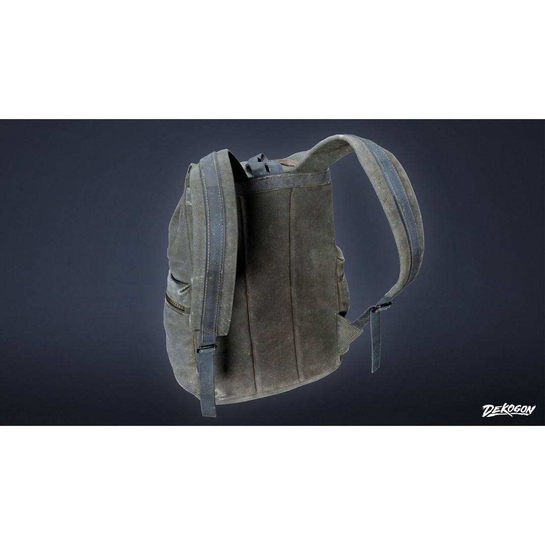 Backpack 3D Model – Low Poly Game Asset, PBR Textures, FBX - View 5