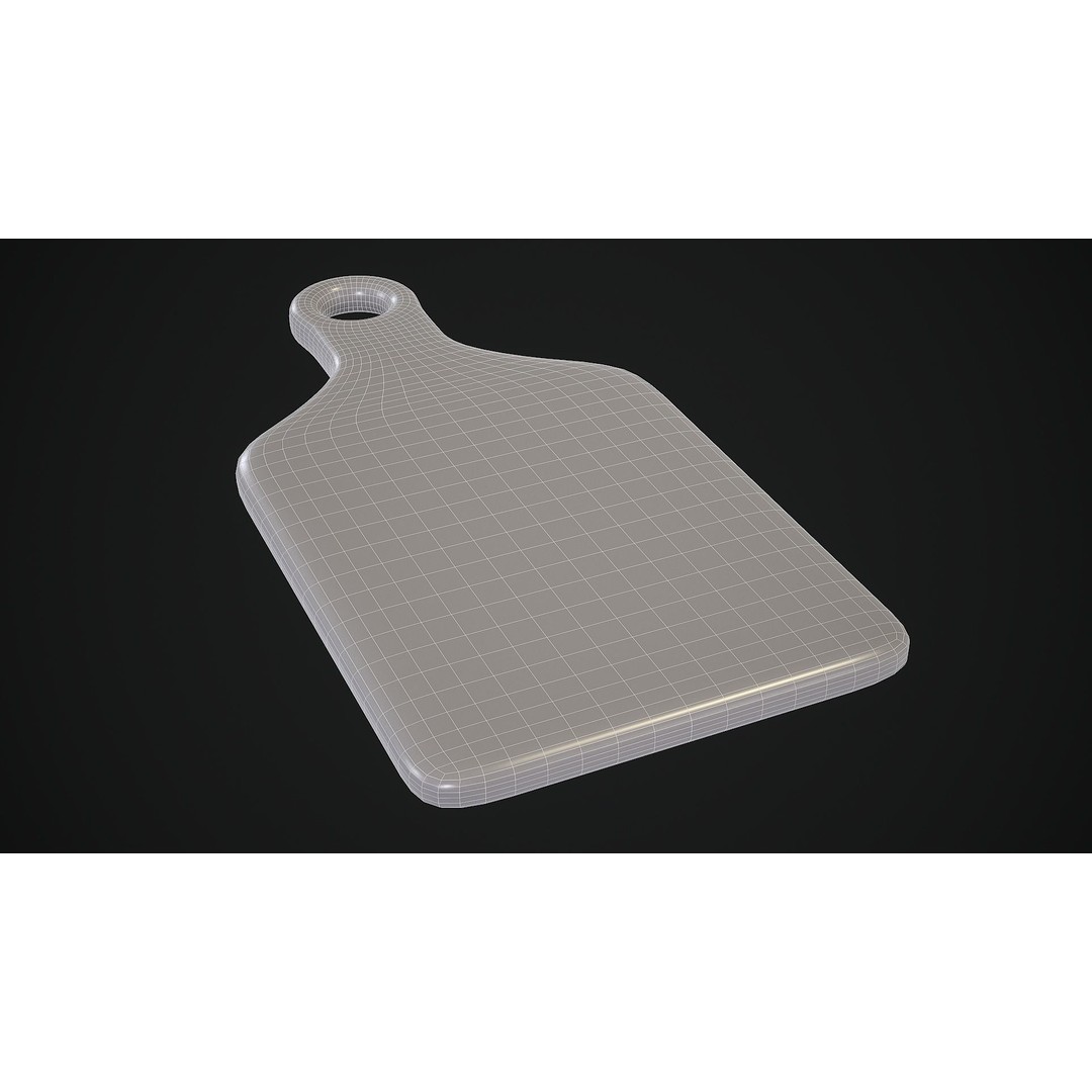 Wooden Cutting Board 3D Model – Low Poly PBR Kitchenware, FBX & OBJ