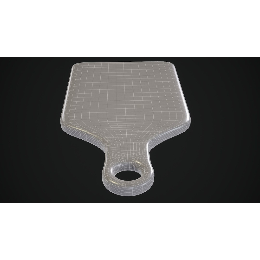 Wooden Cutting Board 3D Model – Low Poly PBR Kitchenware, FBX & OBJ - View 17