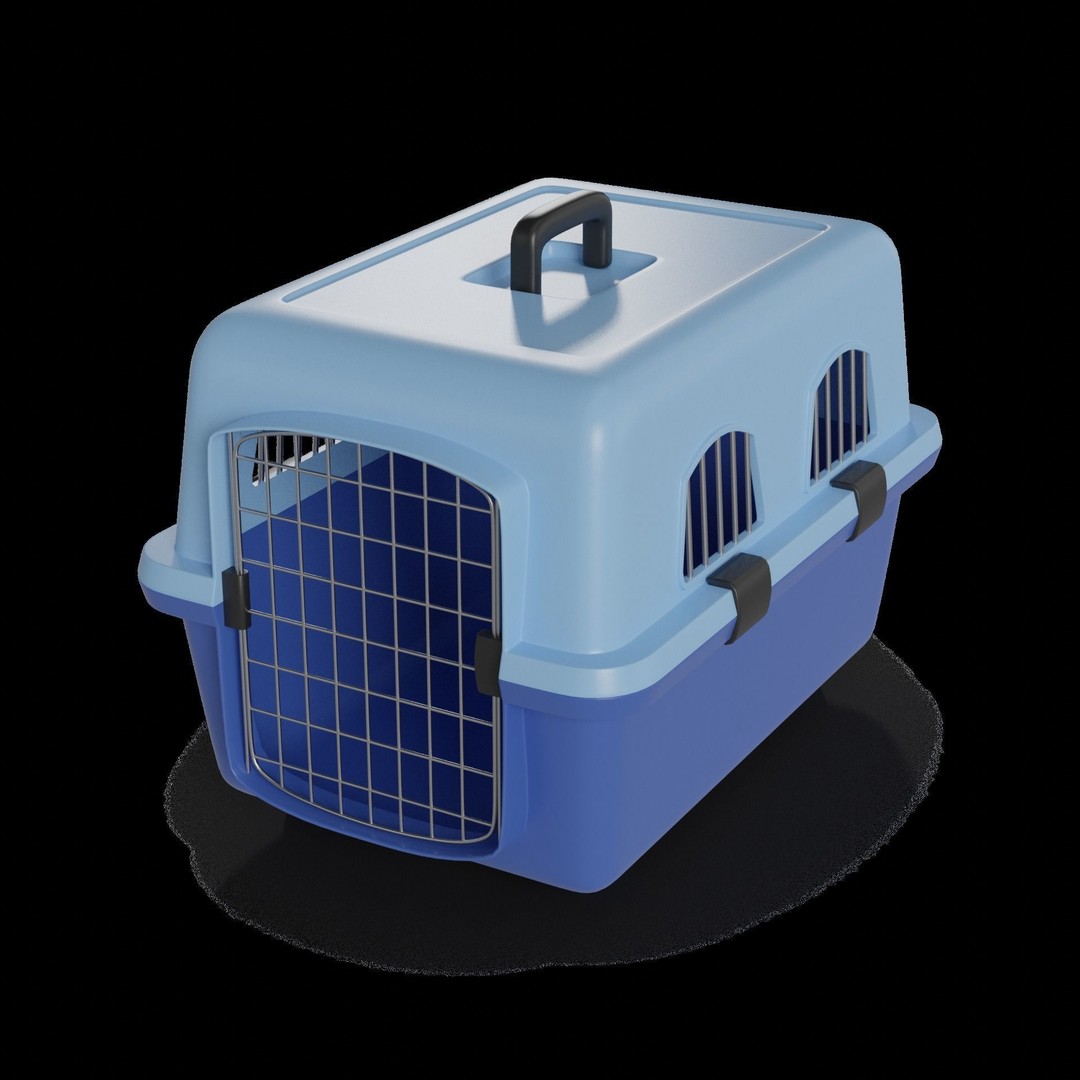 Pet Carrier 3D Model – Low Poly PBR Asset, FBX Format