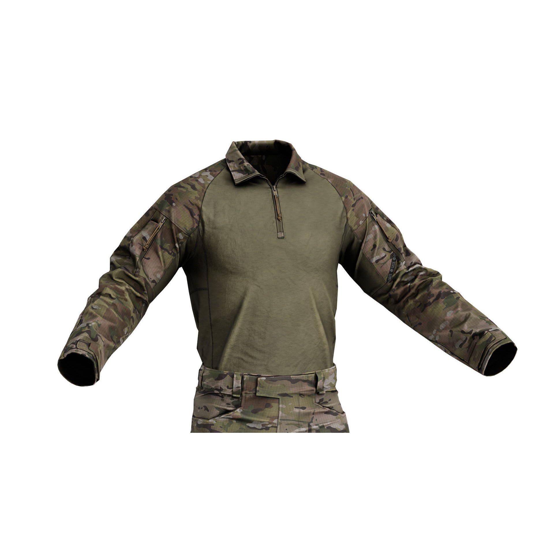 CRYE Precision Combat Uniform G4 - Low-Poly Game-Ready 3D Model - View 11