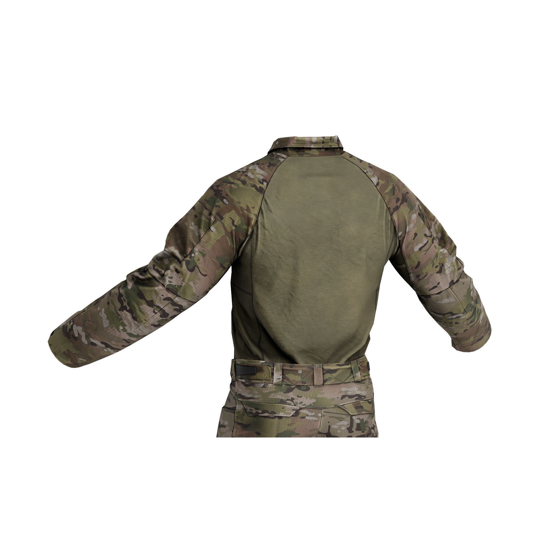 CRYE Precision Combat Uniform G4 - Low-Poly Game-Ready 3D Model - View 12