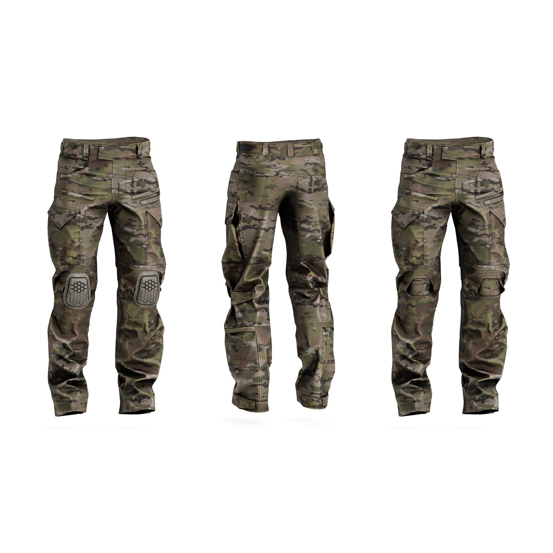 CRYE Precision Combat Uniform G4 - Low-Poly Game-Ready 3D Model - View 8