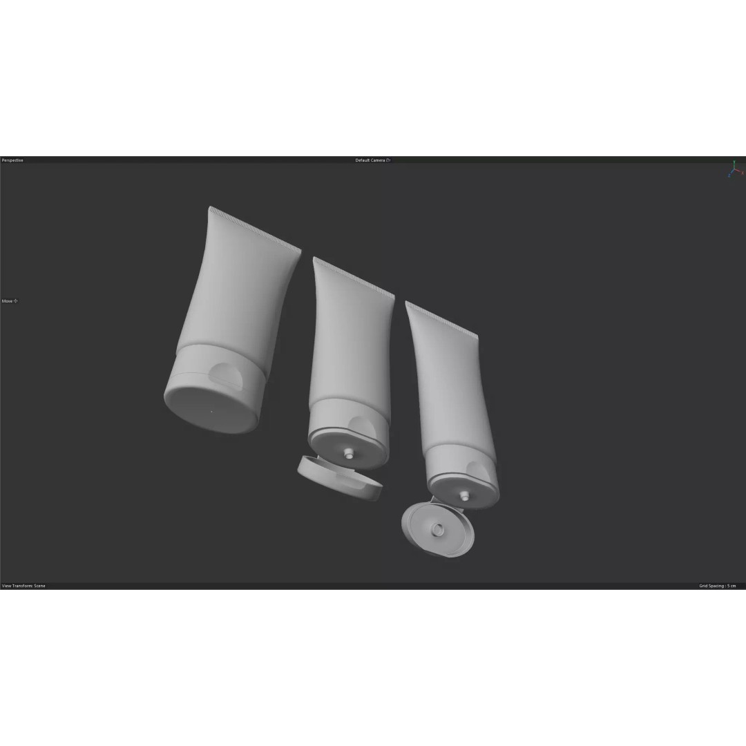 Cosmetic Cream Tube 3D Model – High Quality Mockup Set, FBX - View 10