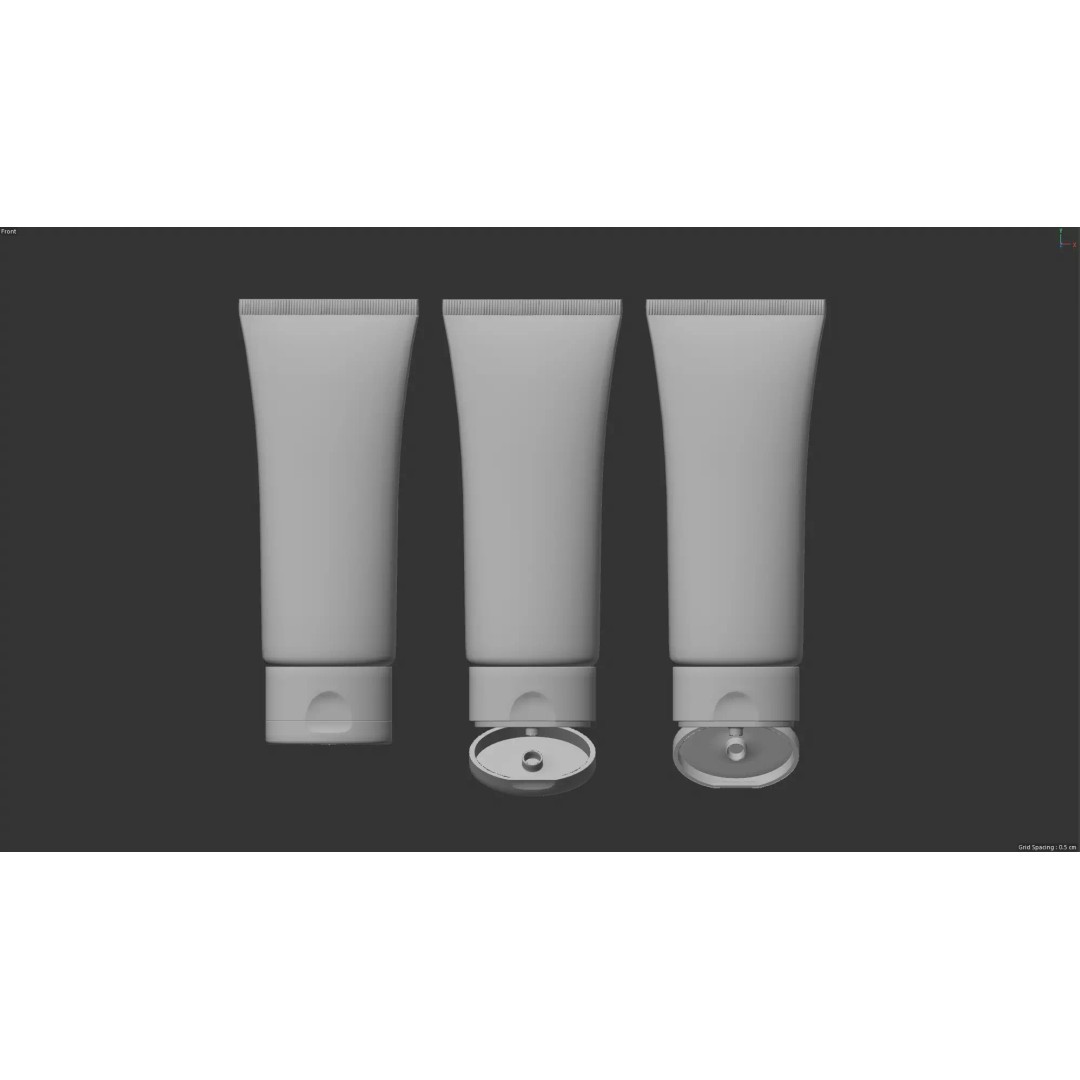 Cosmetic Cream Tube 3D Model – High Quality Mockup Set, FBX - View 11