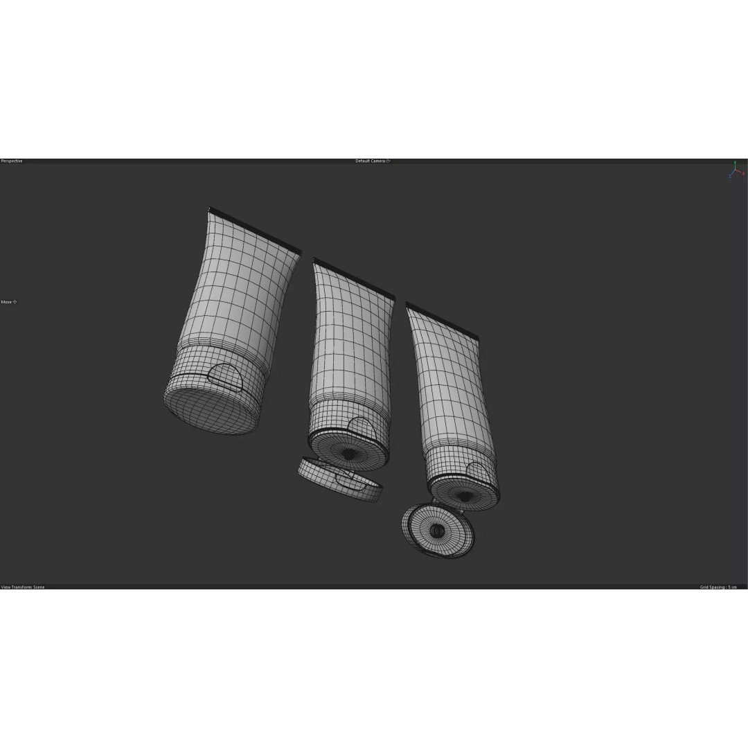 Cosmetic Cream Tube 3D Model – High Quality Mockup Set, FBX - View 6
