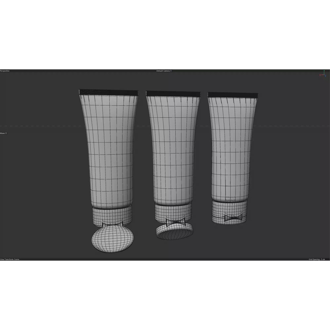 Cosmetic Cream Tube 3D Model – High Quality Mockup Set, FBX - View 7
