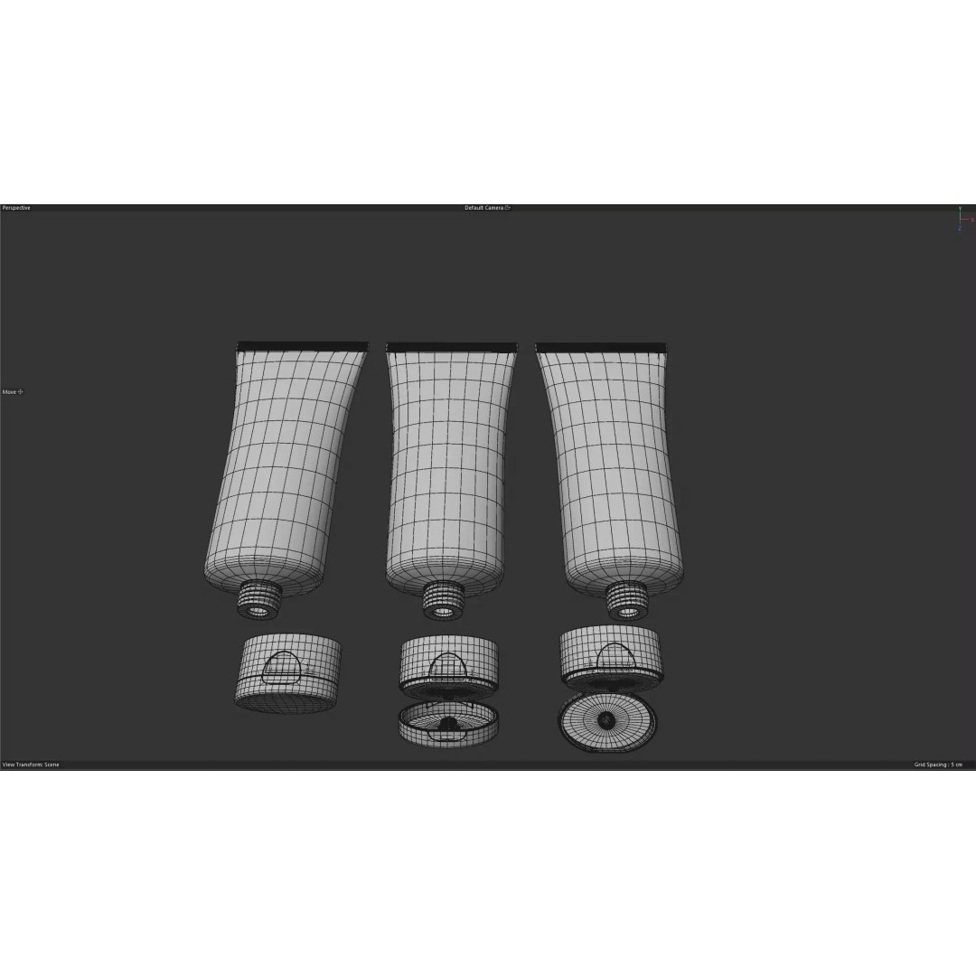 Cosmetic Cream Tube 3D Model – High Quality Mockup Set, FBX - View 8