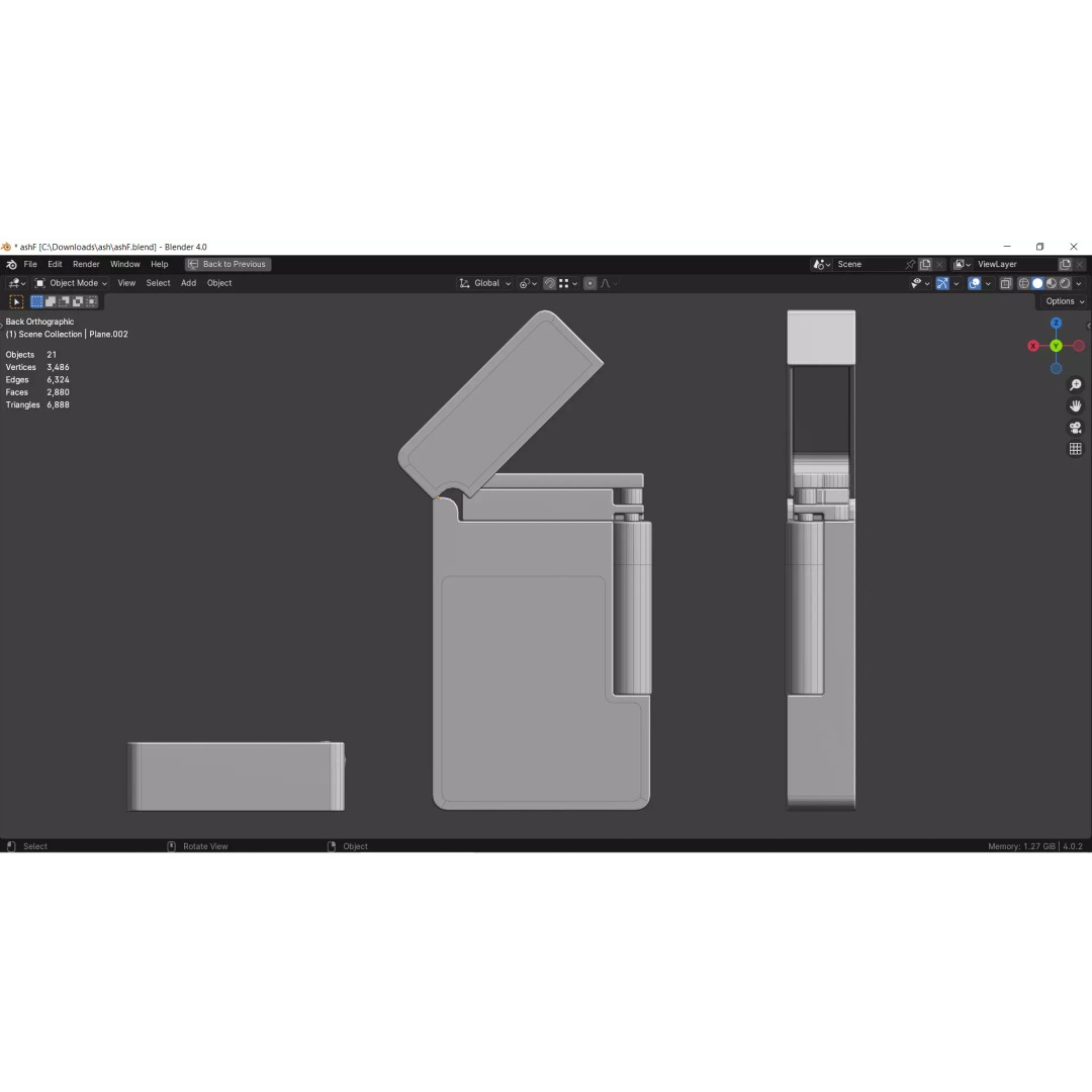 Ashtray 3D Model Collection – Low Poly Tobacco Accessories, FBX, Blender