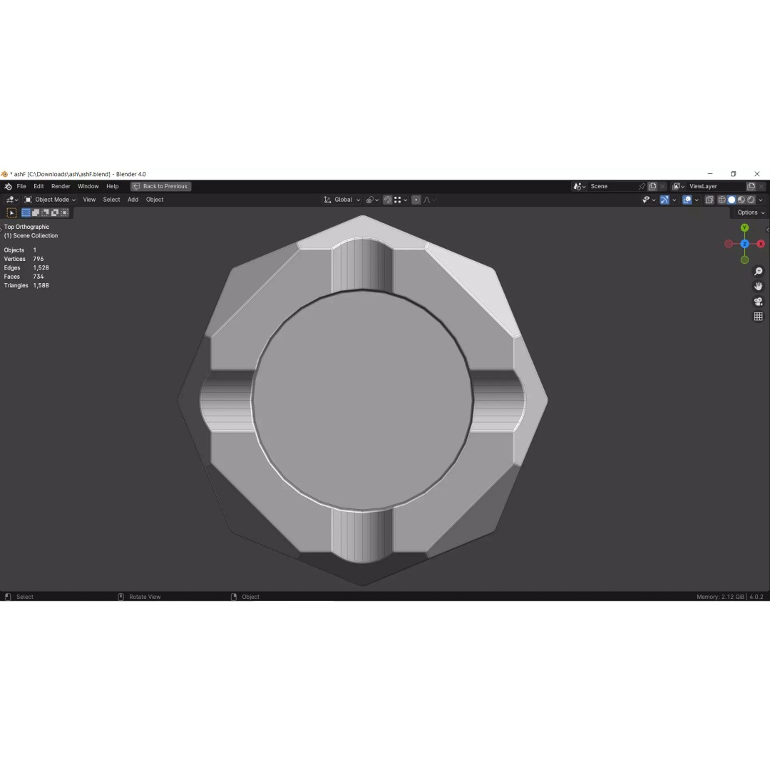 Ashtray 3D Model Collection – Low Poly Tobacco Accessories, FBX, Blender - View 16