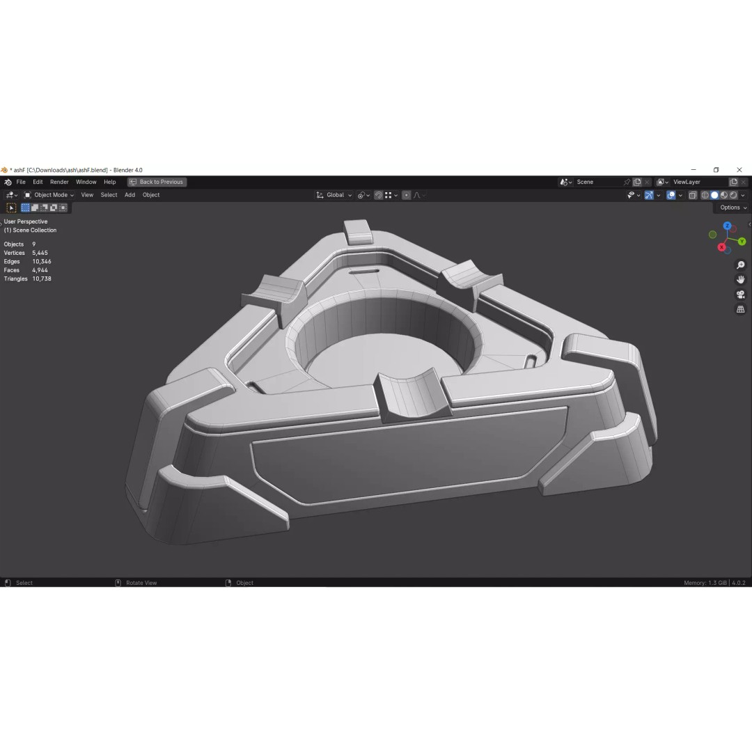 Ashtray 3D Model Collection – Low Poly Tobacco Accessories, FBX, Blender - View 18