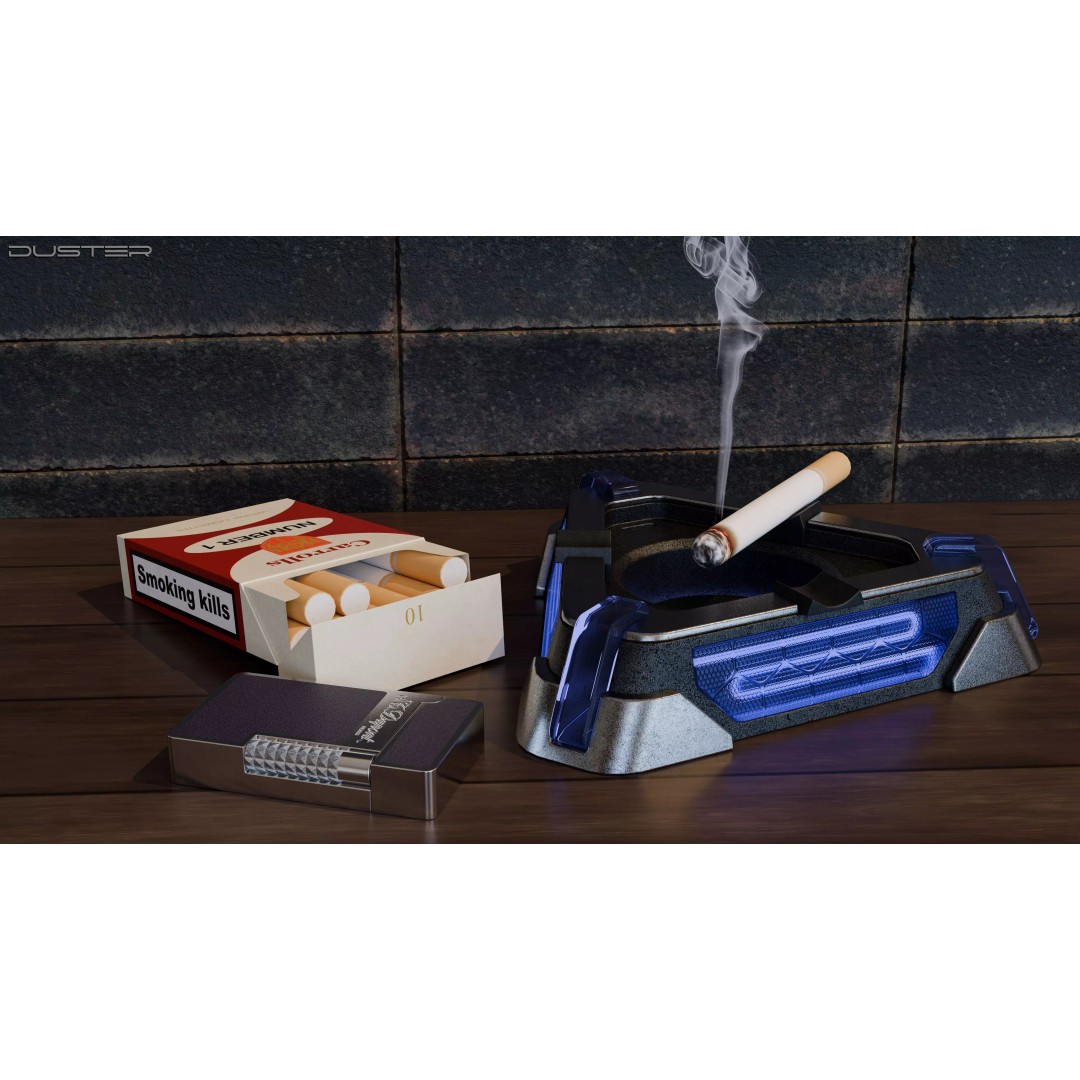 Ashtray 3D Model Collection – Low Poly Tobacco Accessories, FBX, Blender - View 5