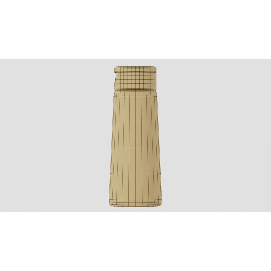 Black Cosmetic Bottle 3D Model – PBR Textured, Blender & FBX - View 11