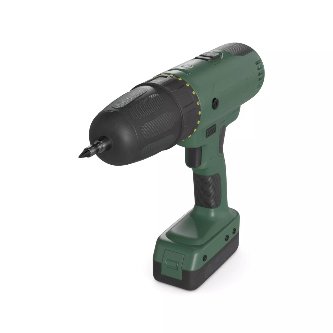 Cordless Screwdriver 3D Model – Realistic PBR Tool Asset, FBX
