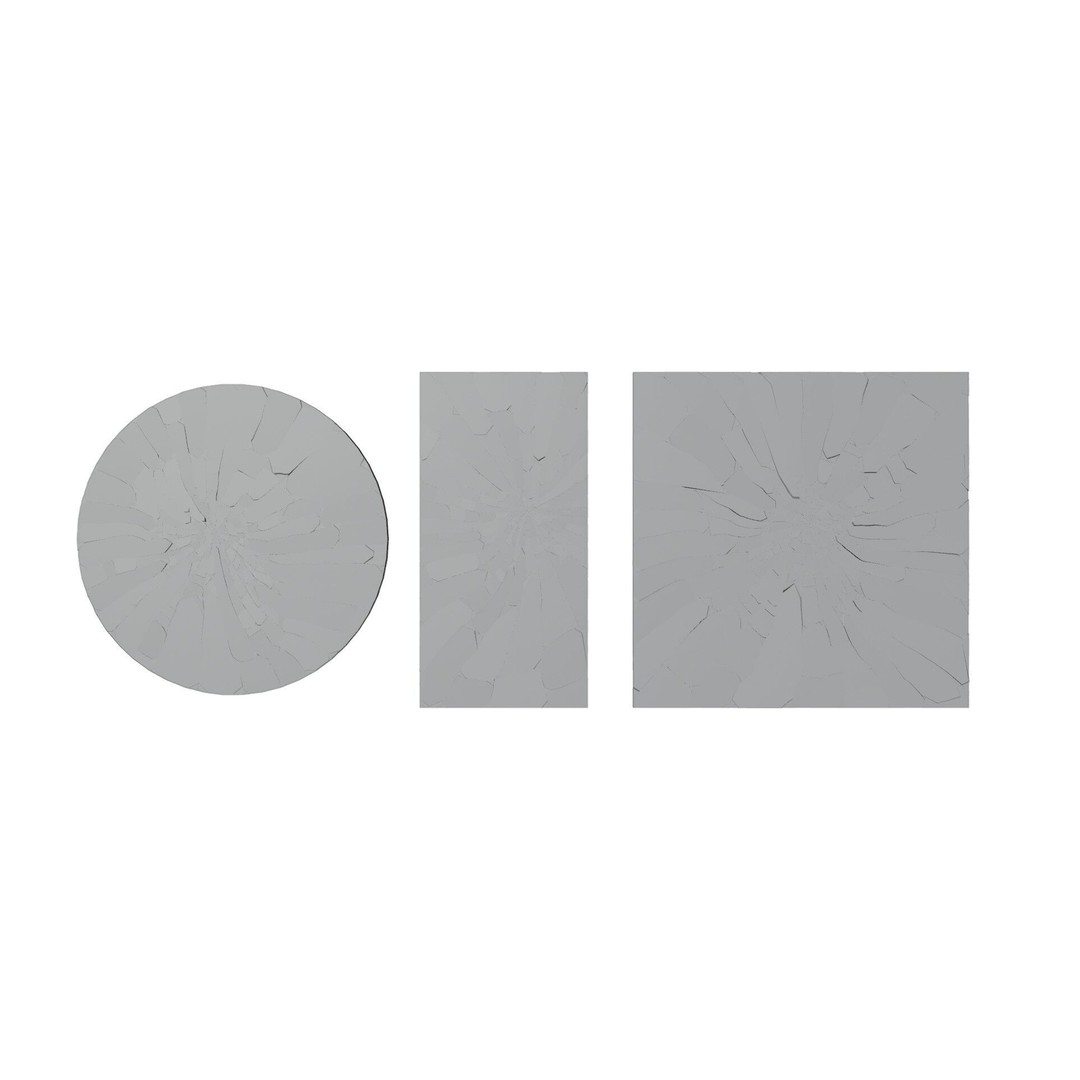 Cracked Mirrors 3D Model – Realistic Shattered Glass Asset, Blender, FBX - View 5