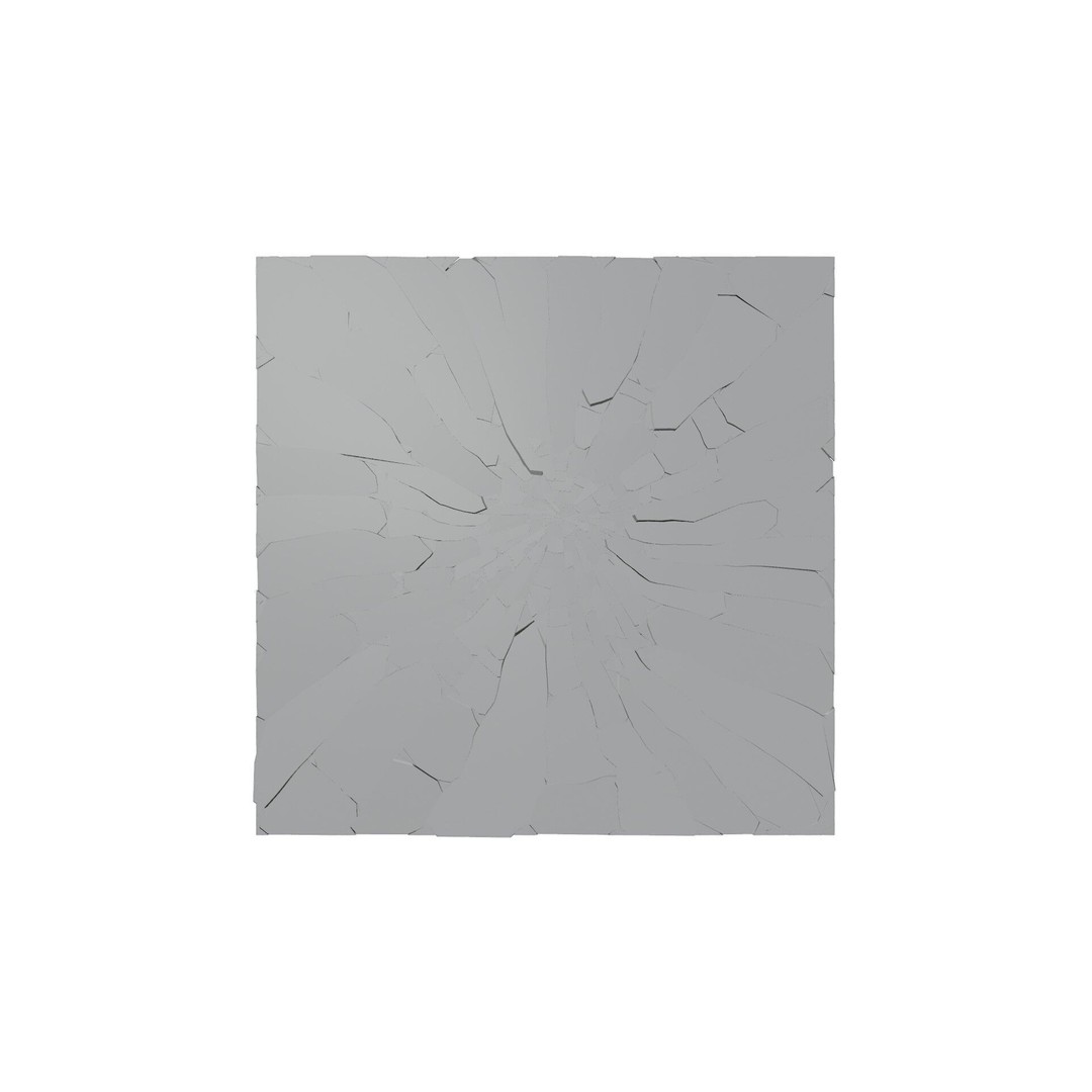 Cracked Mirrors 3D Model – Realistic Shattered Glass Asset, Blender, FBX - View 6