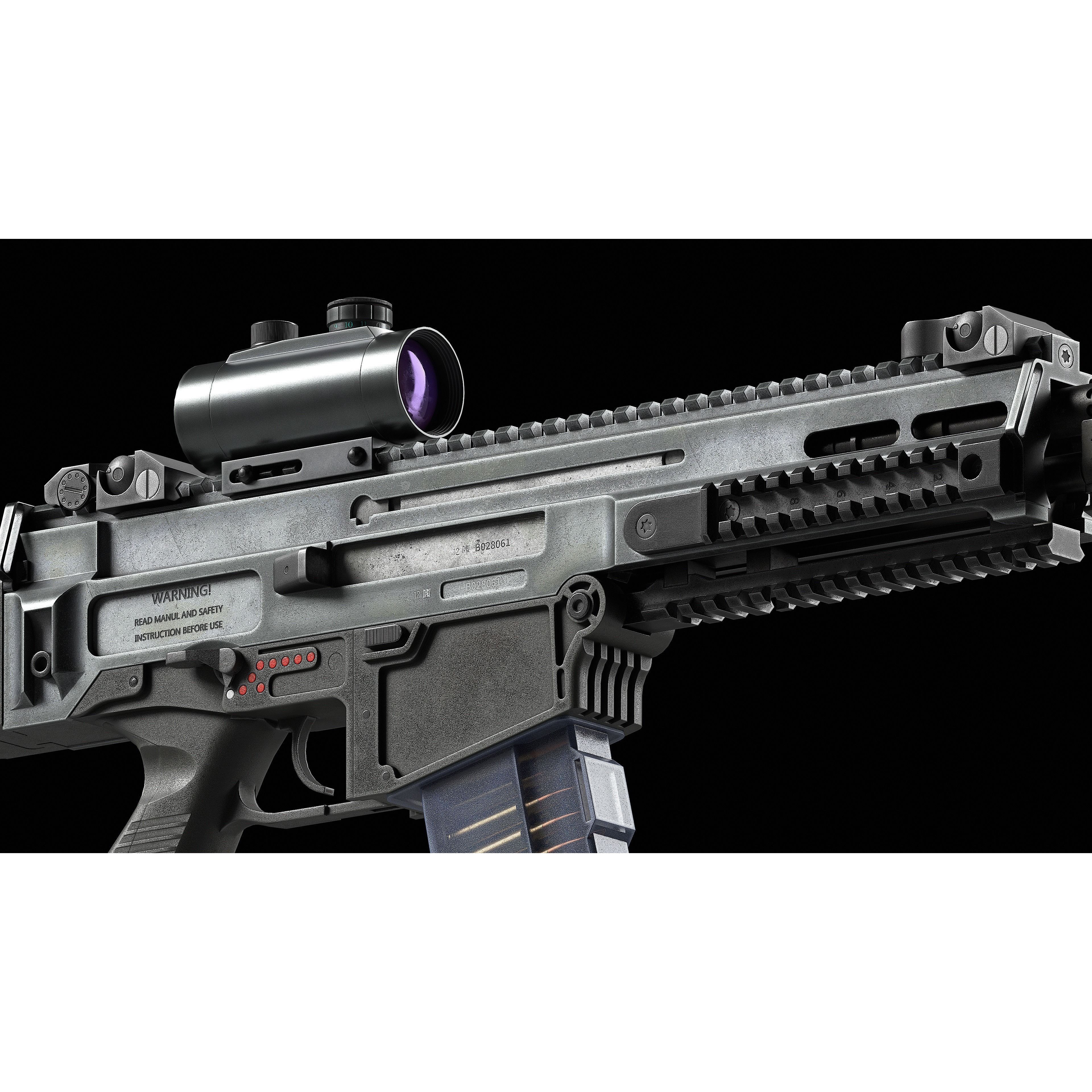 Bren CZ 805 A1/A2 V2 - Low-Poly Game-Ready 3D Model - View 10