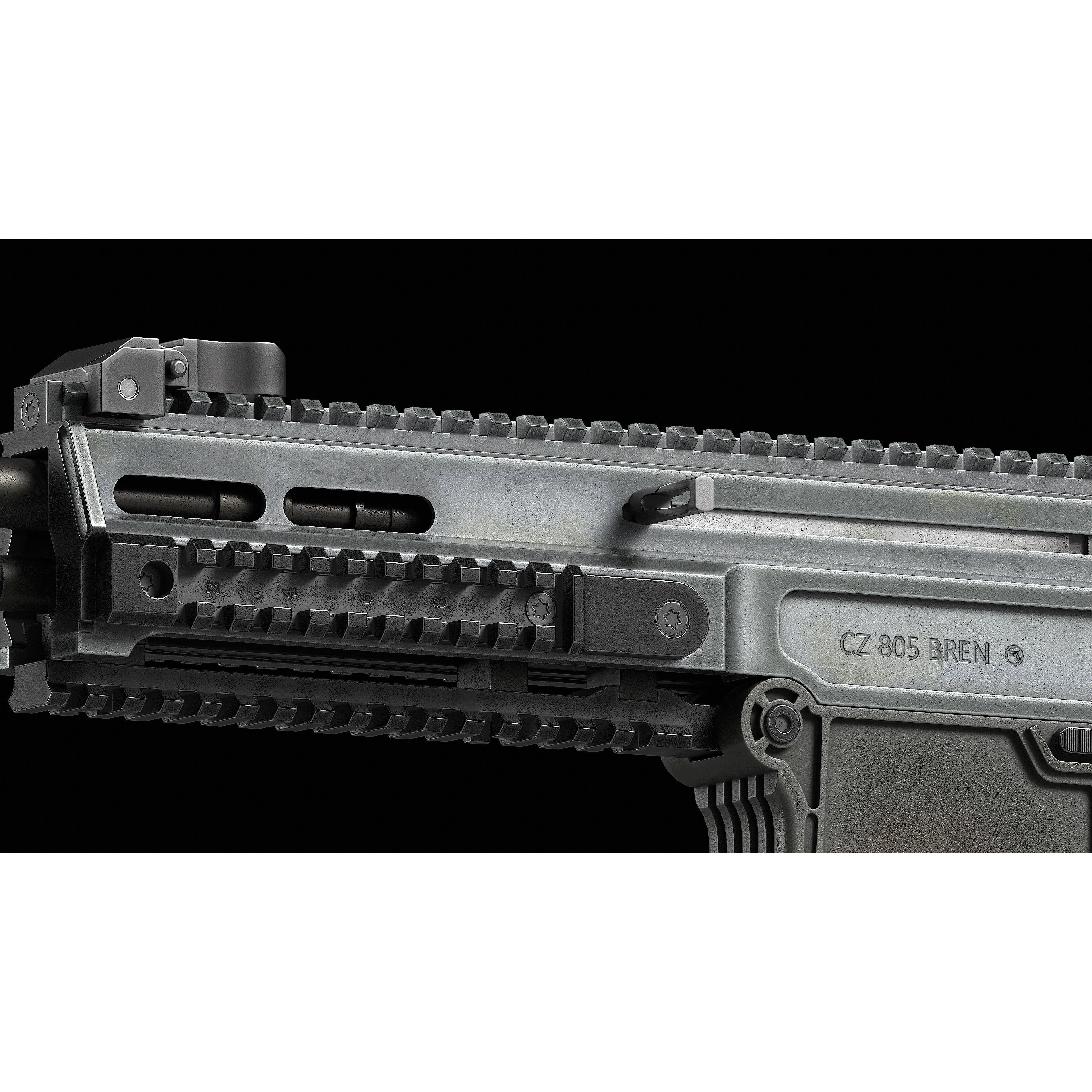 Bren CZ 805 A1/A2 V2 - Low-Poly Game-Ready 3D Model - View 13