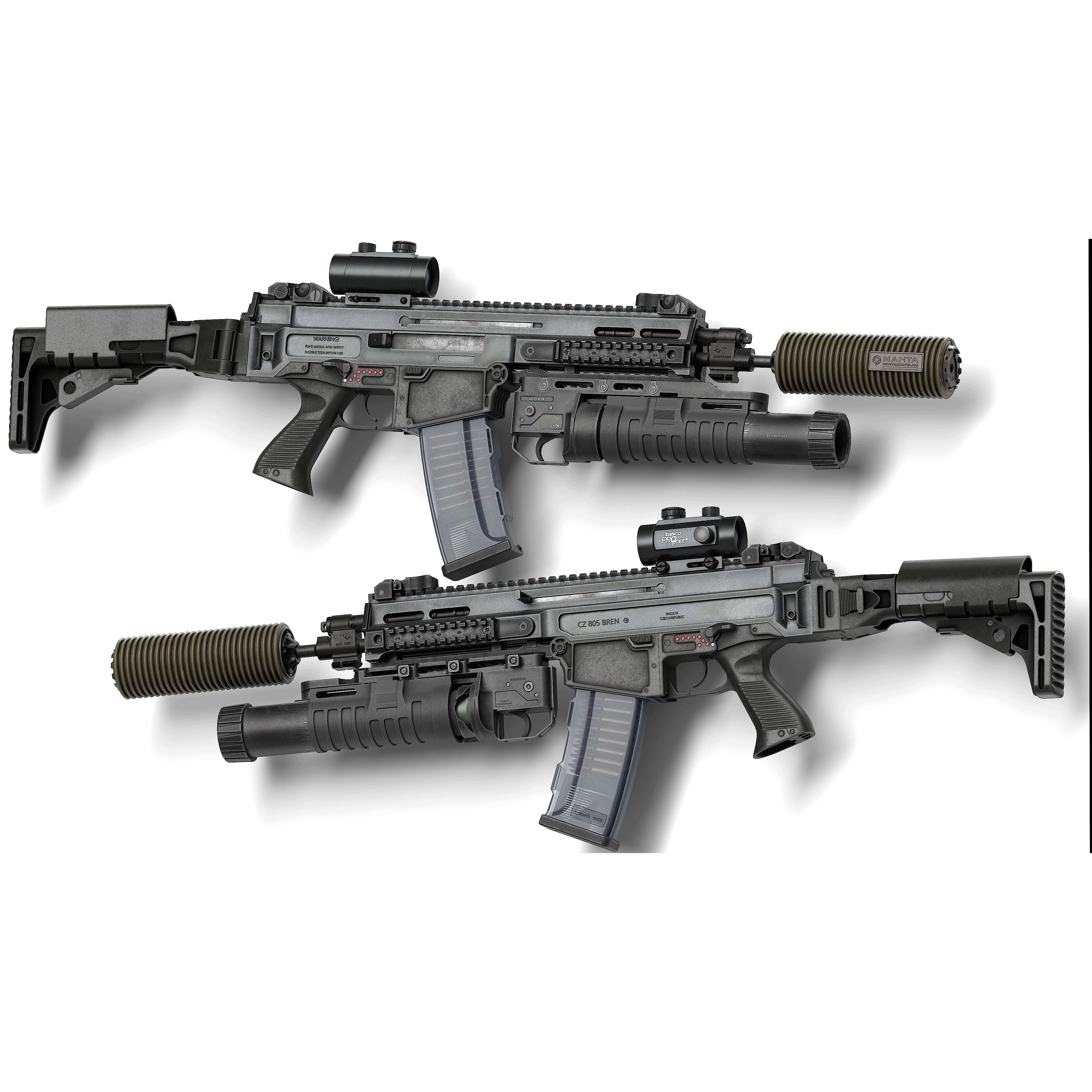 Bren CZ 805 A1/A2 V2 - Low-Poly Game-Ready 3D Model - View 3