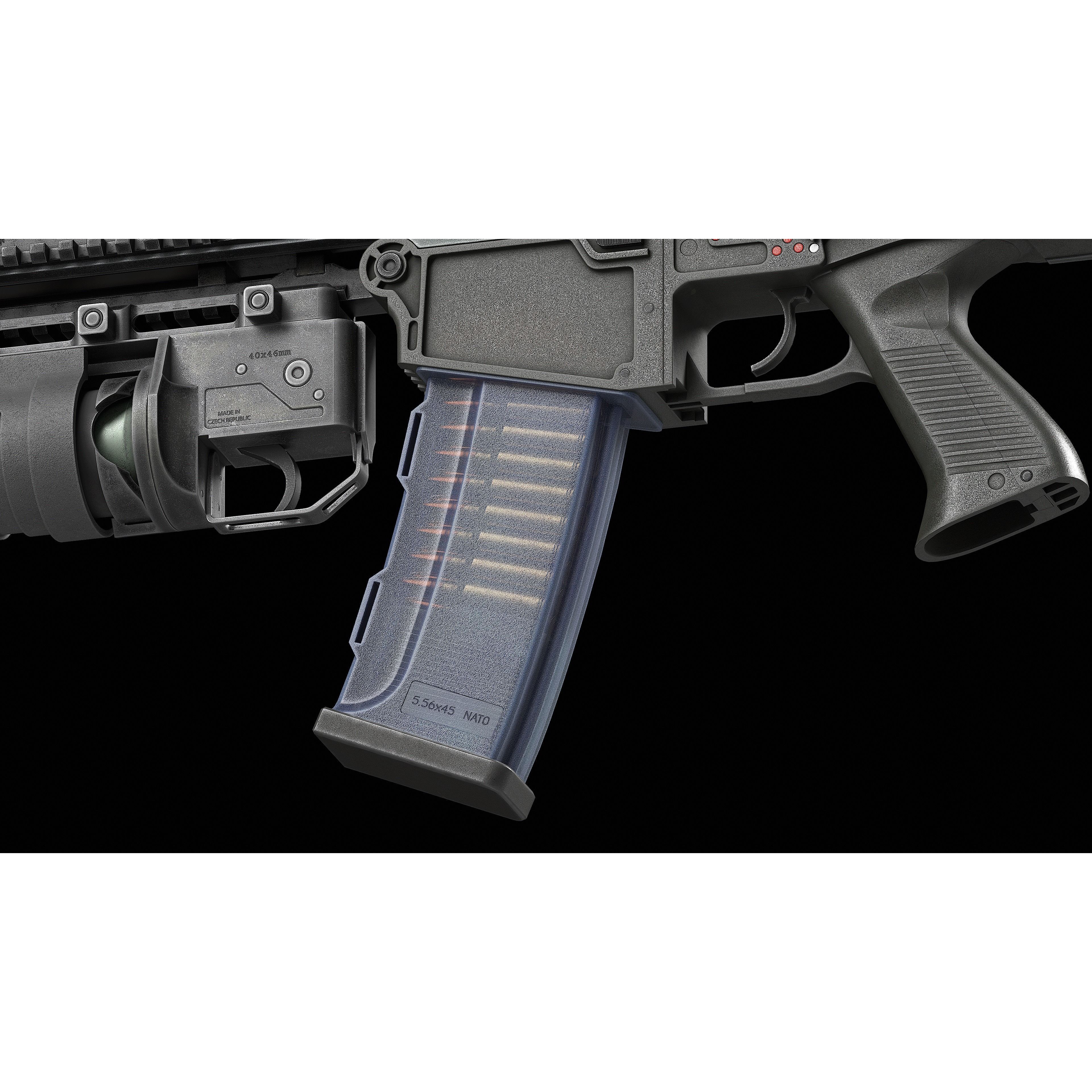 Bren CZ 805 A1/A2 V2 - Low-Poly Game-Ready 3D Model - View 9