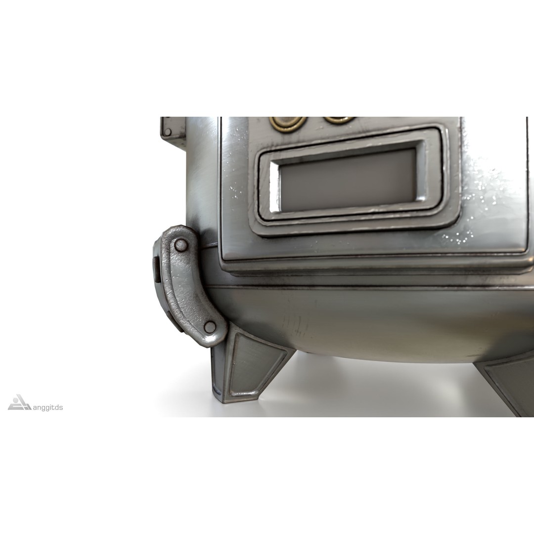 Rice Cooker 3D Model – Industrial Style Kitchen Gadget, FBX - View 10