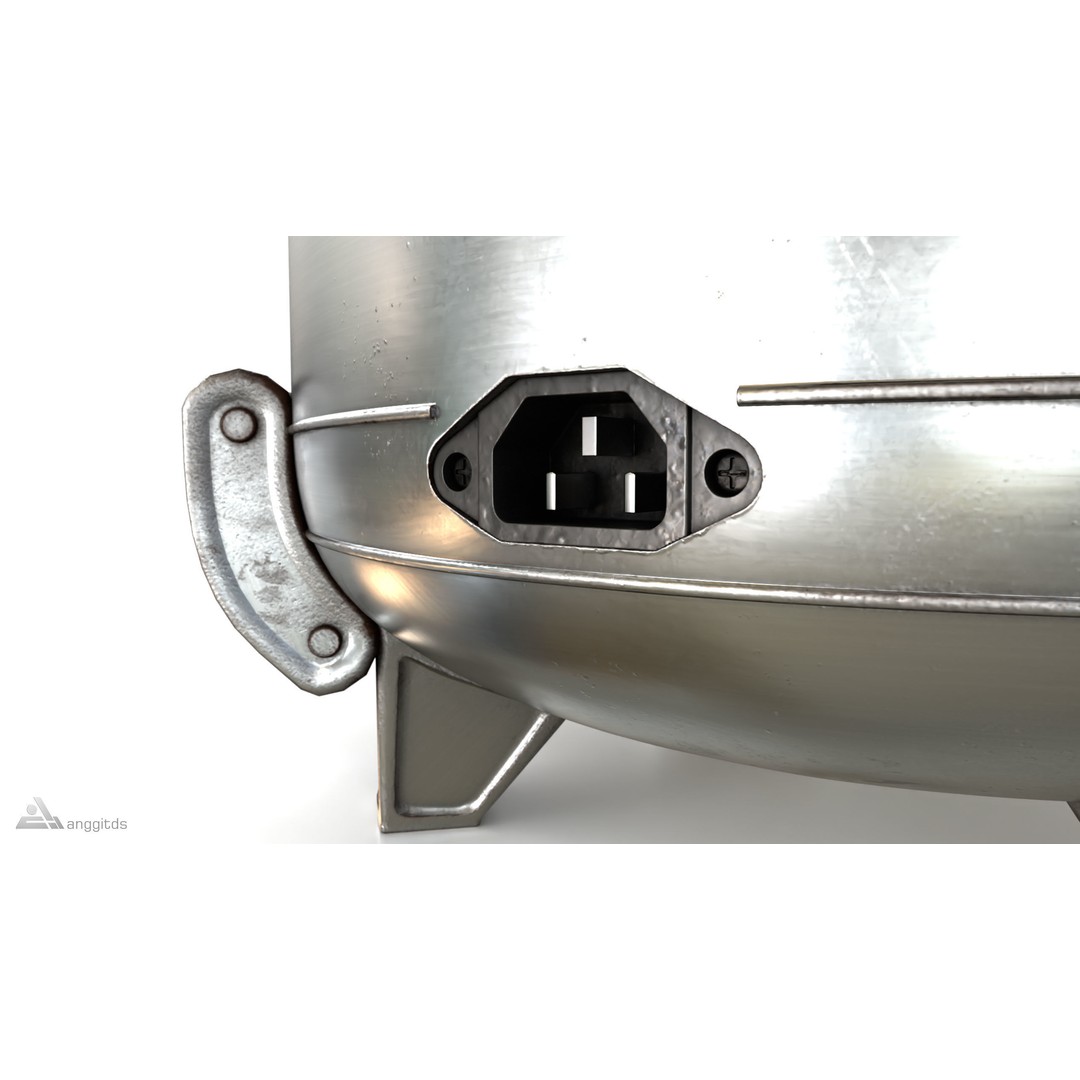 Rice Cooker 3D Model – Industrial Style Kitchen Gadget, FBX - View 5