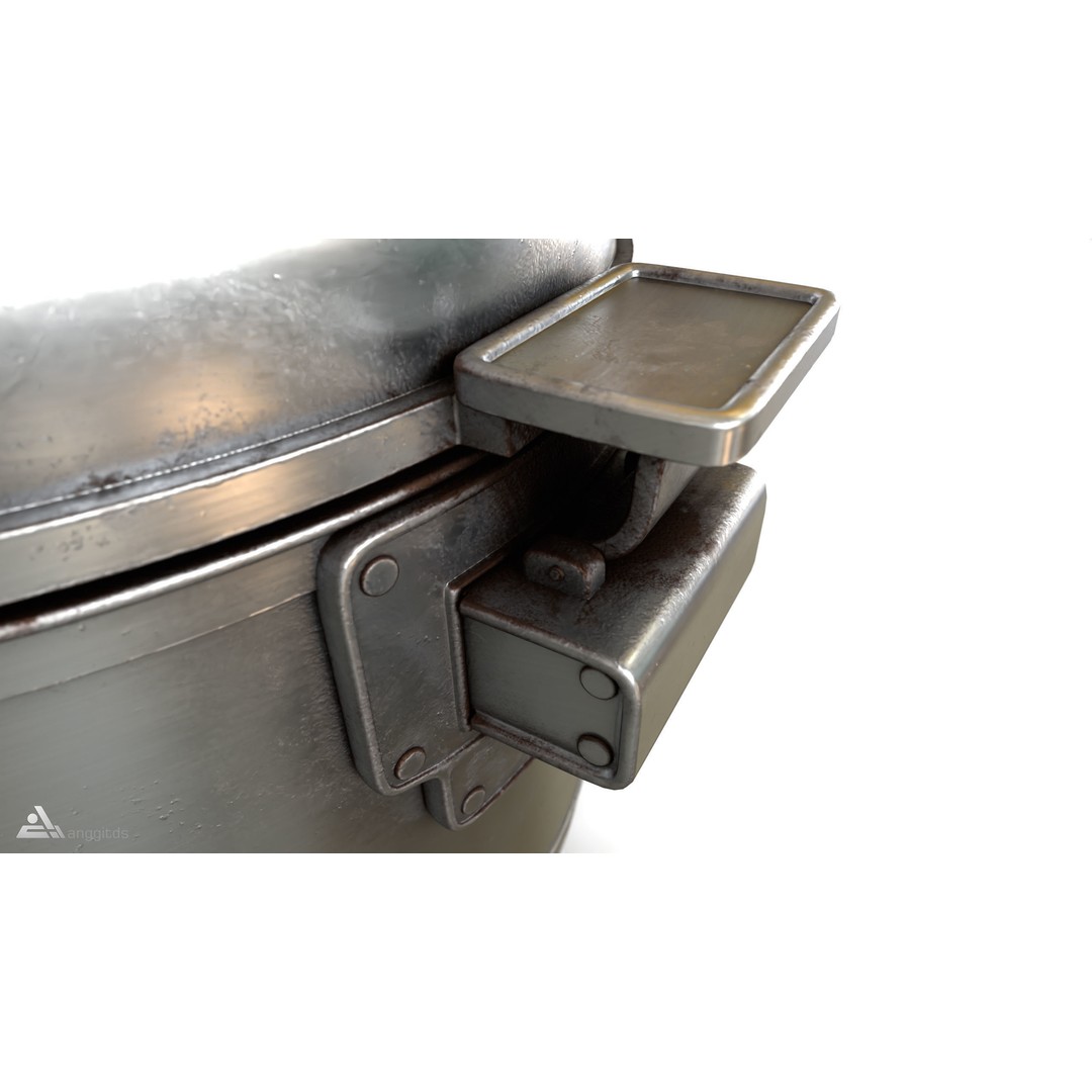 Rice Cooker 3D Model – Industrial Style Kitchen Gadget, FBX - View 7